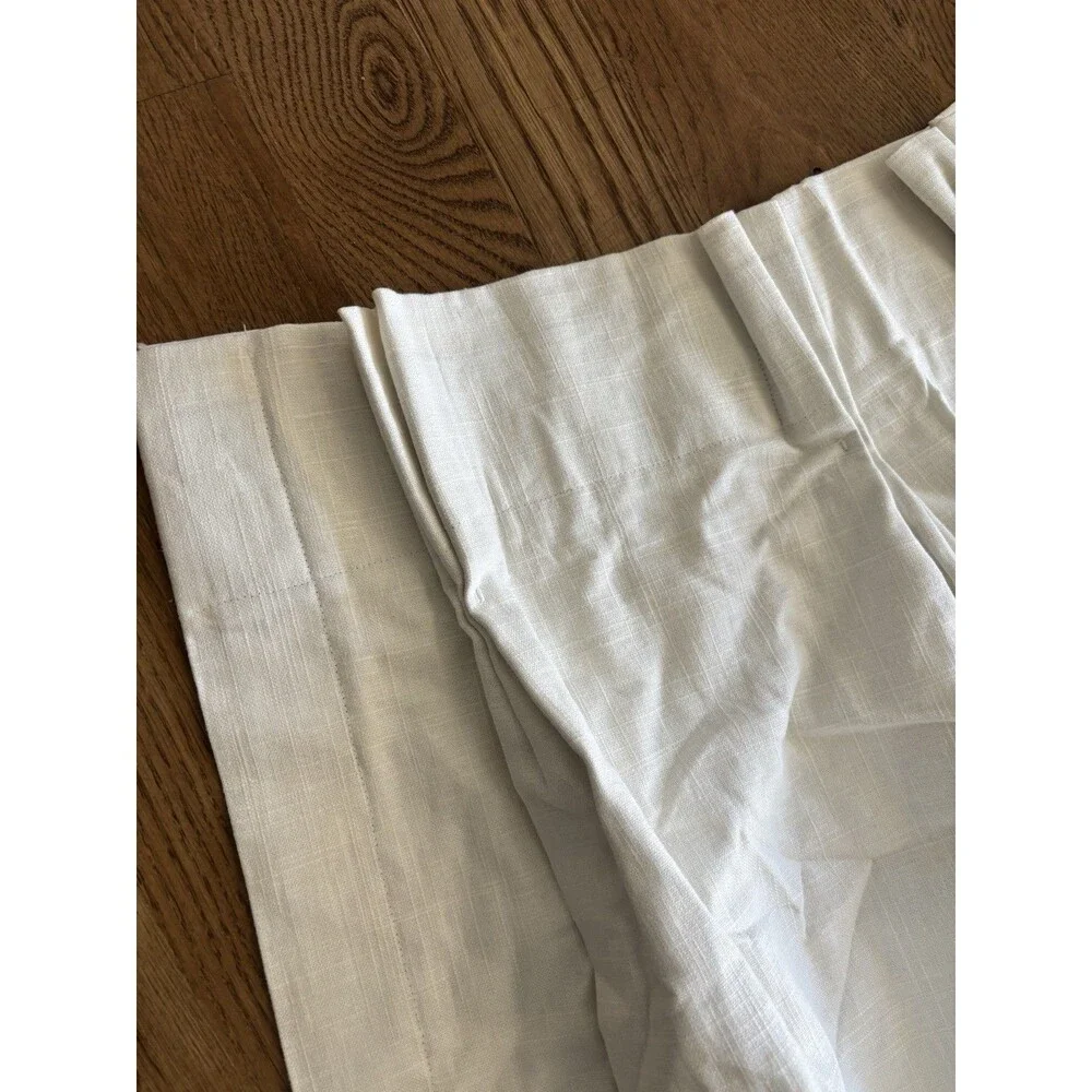 Custom Pinch Pleated Drapes Off White Cream Lined (Pair 1) 61” In Length